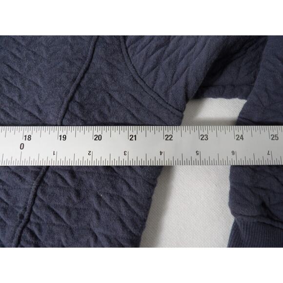 All In Motion Sweatshirt Womens Small Blue Quilted Crew Neck Front Pocket - Picture 7 of 11
